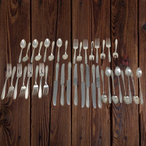 Vintage Lot 40 Pc Harmony House Serenade AA+ Silverplate Flatware Sears Svc 8 - Picture 1 of 14